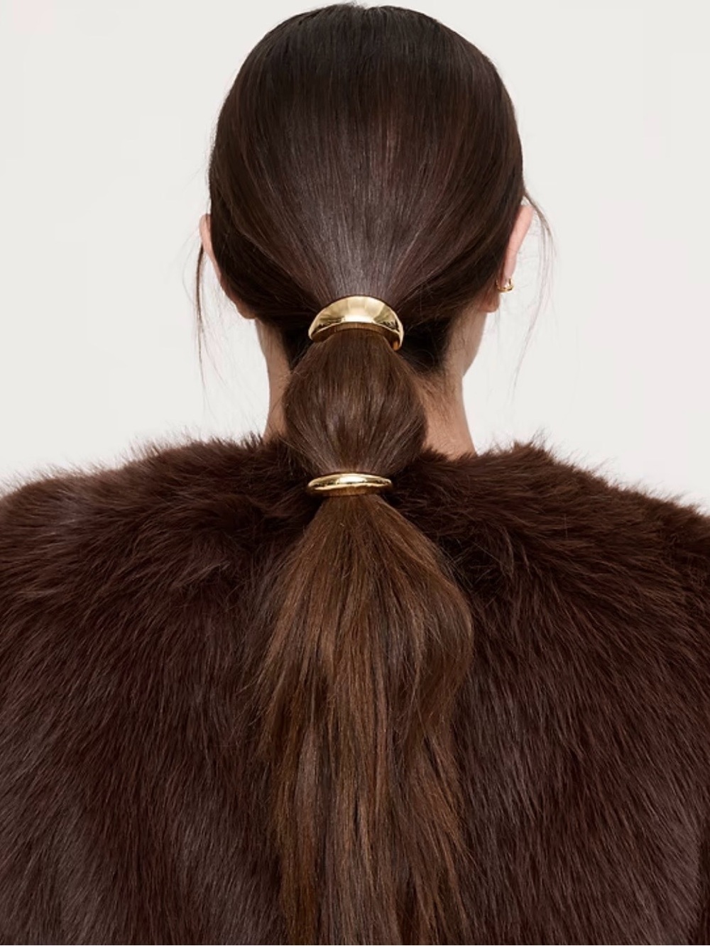 Banana Republic Gold Metal Hair Cuff Ponytail Holders – Set of 2 –